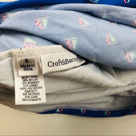 Craft & Barrel Sail boat print Tankini Top - Picture 4 of 8